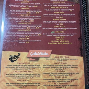 Luna Maya - the menu of the restaurant - Mexican Near Me - Monroe, Wisconsin Luna Maya - the menu of the restaurant - Mexican Near Me - Monroe, Wisconsin