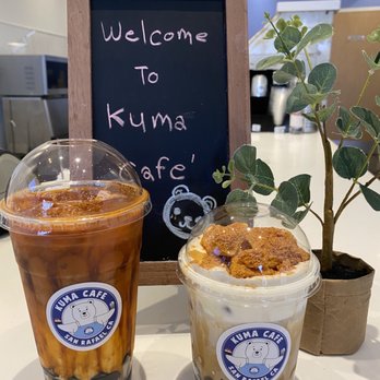 Kuma Cafe - thai iced tea and the honeycomb coffee latte - Shaved Ice Near Me - San Rafael, California Kuma Cafe - thai iced tea and the honeycomb coffee latte - Shaved Ice Near Me - San Rafael, California