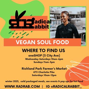 Radical Rabbit - Also delivery: wwww.radrab.com/givemefood - Soul Food Near Me - Nashville, Tennessee Radical Rabbit - Also delivery: wwww.radrab.com/givemefood - Soul Food Near Me - Nashville, Tennessee
