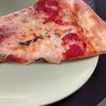 Bella's Pizza - Takeout even tastes great. My crispy slice of Margarita. - Pizza Near Me - Long Branch, New Jersey