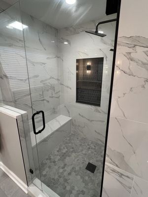 Complete Re-build of A Primary Bathroom - This was a complete gut of a primary bathroom. Including a new layout and all new products. Complete Re-build of A Primary Bathroom - This was a complete gut of a primary bathroom. Including a new layout and all new products.