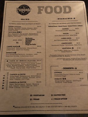 Menu photo 5 La Chingada Toronto, ON