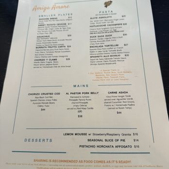 Amiga Amore - Menu - Italian Near Me - Los Angeles, California Amiga Amore - Menu - Italian Near Me - Los Angeles, California