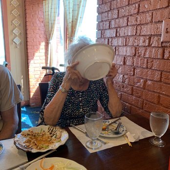 Old Siam - An 88 year old mother enjoying duck soup. - Thai Near Me - Jacksonville, North Carolina Old Siam - An 88 year old mother enjoying duck soup. - Thai Near Me - Jacksonville, North Carolina