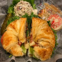 Chicken Salad Chick - Jalapeño Holly on croissant with "Deck the Holly" side