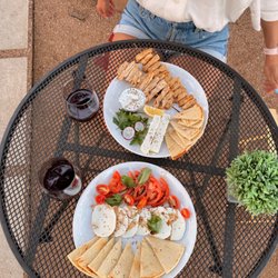 Opa! Greek Cafe - Chicken Skewers  Caprese salad