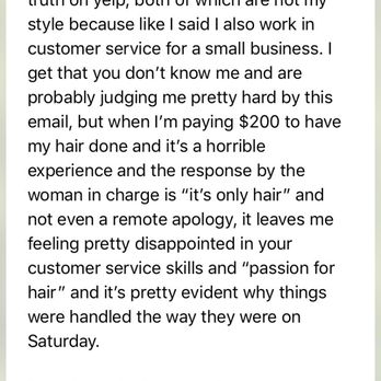 Chop Salon - Email conversation between myself and the owner - Hair Stylists Near Me - El Cerrito, California