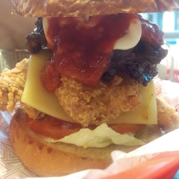 Stax Diner - Spicy chickadee burger - New American Near Me - London, XGL Stax Diner - Spicy chickadee burger - New American Near Me - London, XGL