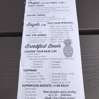 High Tide Kitchen - Breakfast menu- prices are very reasonable! - Food Trucks Near Me - Truro, Massachusetts
