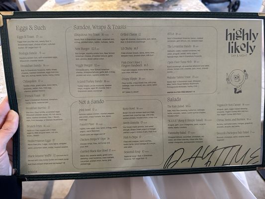 Menu photo 8 Highly Likely Los Angeles, CA Menu photo 8 Highly Likely Los Angeles, CA