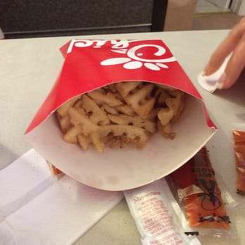 Chick-fil-A - Large waffle fries, only 3/4 filled - Fast Food Near Me - San Jose, California Chick-fil-A - Large waffle fries, only 3/4 filled - Fast Food Near Me - San Jose, California
