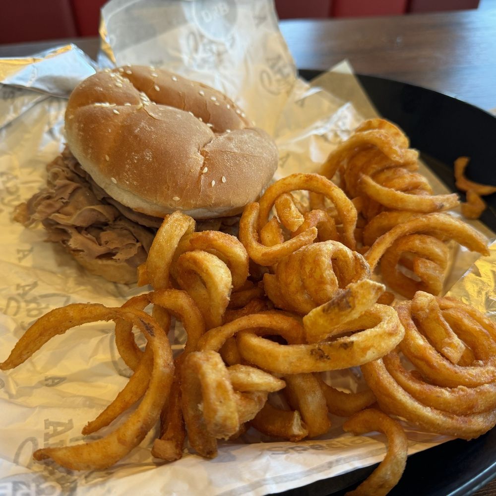 Arby's - Roast beef sandwich and curly fries. Can't go wrong. Ever. - Fast Food Near Me - Strongsville, Ohio Arby's - Roast beef sandwich and curly fries. Can't go wrong. Ever. - Fast Food Near Me - Strongsville, Ohio