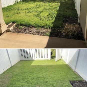 Grassworks Oahu - before and after lawn mowing - Lawn Services Near Me Grassworks Oahu - before and after lawn mowing - Lawn Services Near Me