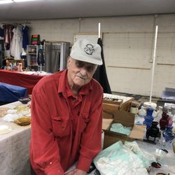 Uncle Bills Flea Market - Fine turquoise jewelry and antique glassware is what Mr. Don has. Inside the mall now he still serves customers at age 93 at Uncle Bill's.
