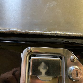 Method Media - Cut weather stripping al the way down and super uneven and jagged cuts around latches. - Signmaking Near Me - Fresno, California