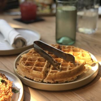 Yardbird - Cheddar waffle - Southern Near Me - Dallas, Texas Yardbird - Cheddar waffle - Southern Near Me - Dallas, Texas