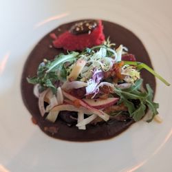 Pork belly mole appetizer