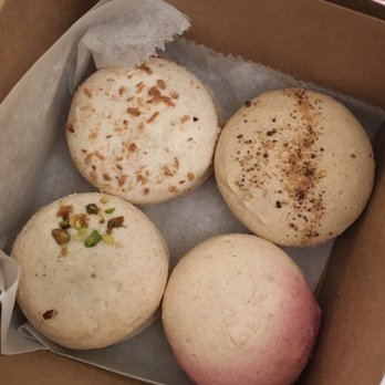 Confectionery - Pumpkin, Strawberry Milk, Coconut, and Pistachio macarons - Chocolatiers & Shops Near Me - New York, New York Confectionery - Pumpkin, Strawberry Milk, Coconut, and Pistachio macarons - Chocolatiers & Shops Near Me - New York, New York