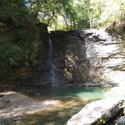 The falls after it had been a little while since it had last rained.