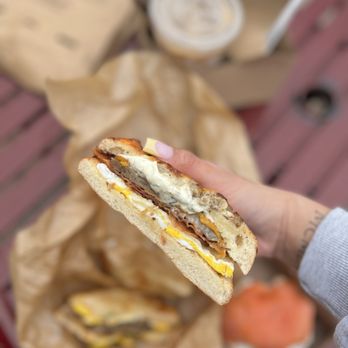 Einstein Bros. Bagels - Country Bagel and Gravy Egg Sandwich - Breakfast & Brunch Near Me - West Covina, California