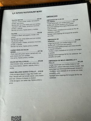 Menu photo 5 LA Oaxaca Restaurant Los Angeles, CA Menu photo 5 LA Oaxaca Restaurant Los Angeles, CA