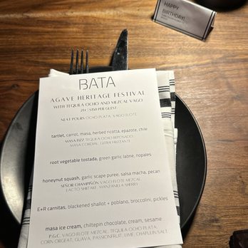 BATA - Agave Heritage Menu - New American Near Me - Tucson, Arizona