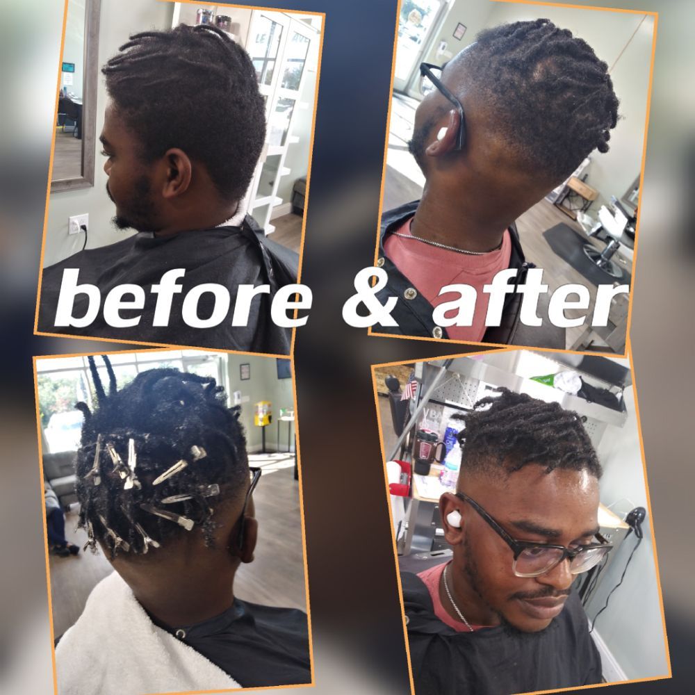 TK the Barber Stylist Logo