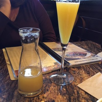 BJ's Restaurant & Brewhouse - Mimosa - had a strawberry on the rim as well - New American Near Me - Hurst, Texas BJ's Restaurant & Brewhouse - Mimosa - had a strawberry on the rim as well - New American Near Me - Hurst, Texas