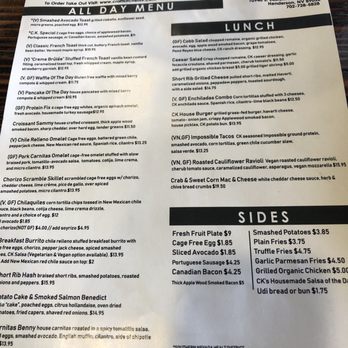 CRAFTkitchen - Menu - New American Near Me - Henderson, Nevada