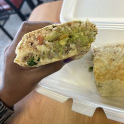 Luca’s Street Tacos - Inside of the burrito
