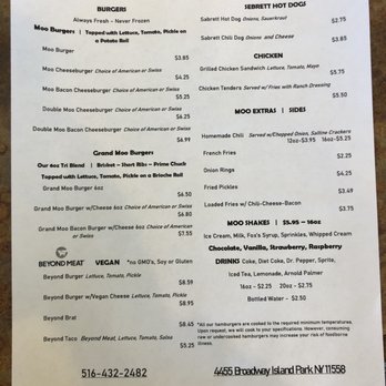 Moo Burger - Burgers Near Me - Island Park, New York