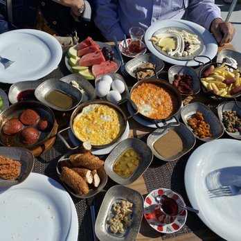 Seven Hills Seafood Restaurant - Turkish breakfast spread - Seafood Near Me - Istanbul, 34 Seven Hills Seafood Restaurant - Turkish breakfast spread - Seafood Near Me - Istanbul, 34