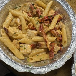 My half full Small containers of the Cajun pasta. My half full Small containers of the Cajun pasta.