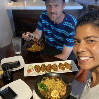 Oku - Stefan and Michelle with a seafood allergy at a Japanese/ Asian Cuisine restaurant able to eat at Oku! Praise Jesus!! - Sushi Bars Near Me - Santa Barbara, California