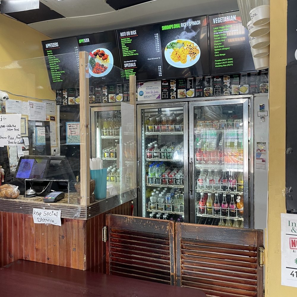 Indar's Roti & Doubles - Order counter - Caribbean Near Me - Toronto, Ontario