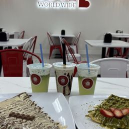 Kinder Crepe Pistachio Waffle Mint Lemonade Kinder Milkshake Kinder Crepe Pistachio Waffle Mint Lemonade Kinder Milkshake