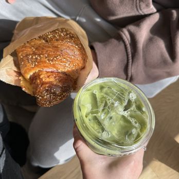 Nook coffee bar - Matcha latte Ham and cheese croissant - Coffee & Tea Near Me - Rancho Cucamonga, California Nook coffee bar - Matcha latte Ham and cheese croissant - Coffee & Tea Near Me - Rancho Cucamonga, California