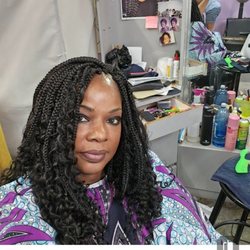 Shine Beauty & Braids - Me after Chantelle's gifted fingers worked their magic on my head with severe alopecia. I was shocked with tears.