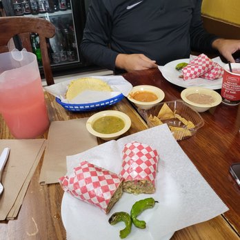 La Torta Loca - Breakfast burrito, dipping sauces and watermelon fresca! - Mexican Near Me - Santa Ana, California