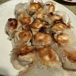 Fried pork and chive dumpling