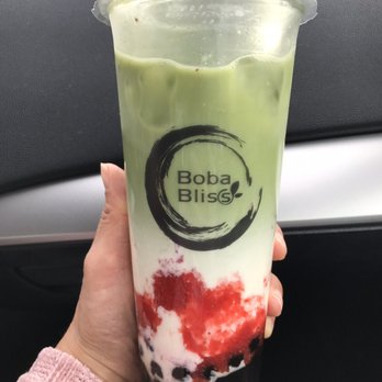 Boba Bliss - Strawberry Matcha Latte - Bubble Tea Near Me - Dublin, California