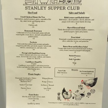 Stanley Supper Club - menu - Comfort Food Near Me - Stanley, Idaho Stanley Supper Club - menu - Comfort Food Near Me - Stanley, Idaho