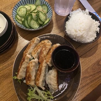 Mikuni - gyoza, Steamed rice - Japanese Near Me - Davis, California Mikuni - gyoza, Steamed rice - Japanese Near Me - Davis, California