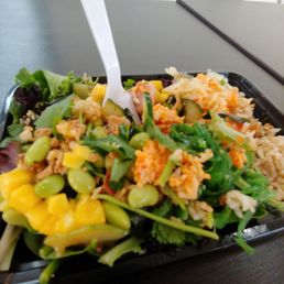 Poke bowl with salmon and albacore. Poke bowl with salmon and albacore.