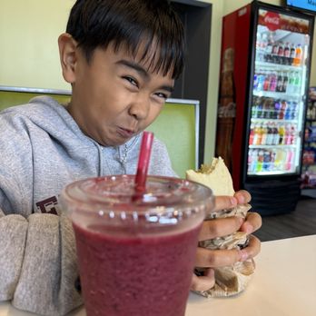Pita Pit - My son living his meal. He loved the smoothie too. - Sandwiches Near Me - Gig Harbor, Washington