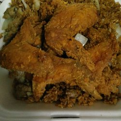 China Wok - Fried chicken wings and beef fried rice. Rice was bland and under cooked.