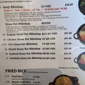 Danji Korean Cuisine - Menu of Bibimbap selections - Korean Near Me - Issaquah, Washington Danji Korean Cuisine - Menu of Bibimbap selections - Korean Near Me - Issaquah, Washington