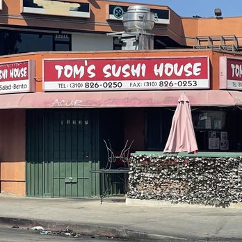 Tom's Sushi House - They even put their fax number on their store sign in case you want to FAX an order - Sushi Bars Near Me - Los Angeles, California Tom's Sushi House - They even put their fax number on their store sign in case you want to FAX an order - Sushi Bars Near Me - Los Angeles, California