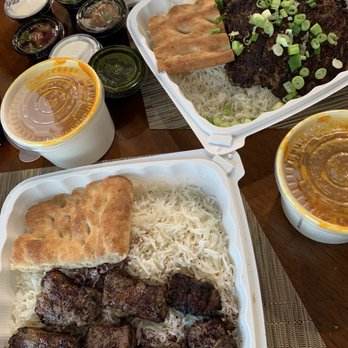Oakley Tavern - Beef tikka kabobs bottom left and Kobil beef on top right - Kebab Near Me - Oakley, California