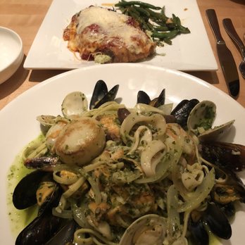 Taste - Seafood pasta with basil pesto and stuffed eggplant were both great! - New American Near Me - Cleveland Heights, Ohio